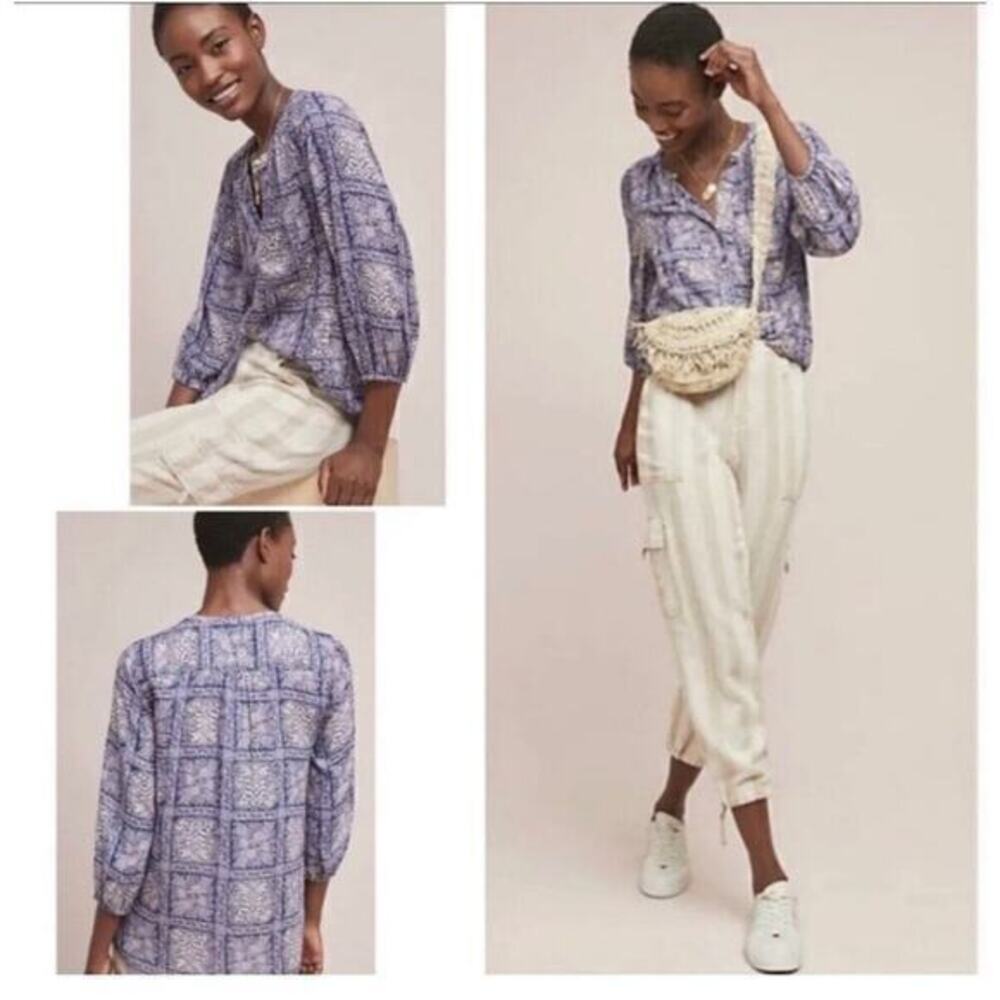 Anthropologie Akemi & Kin M Coconino Buttondown Blouse Shirt Top Size XS